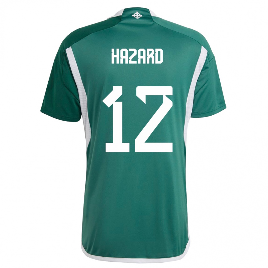 Niño Fútbol Camiseta Irlanda Del Norte Conor Hazard #12 Verde 1ª Equipación 24-26 Argentina