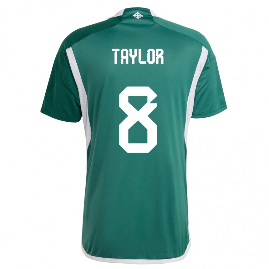 Niño Fútbol Camiseta Irlanda Del Norte Dale Taylor #8 Verde 1ª Equipación 24-26 Argentina