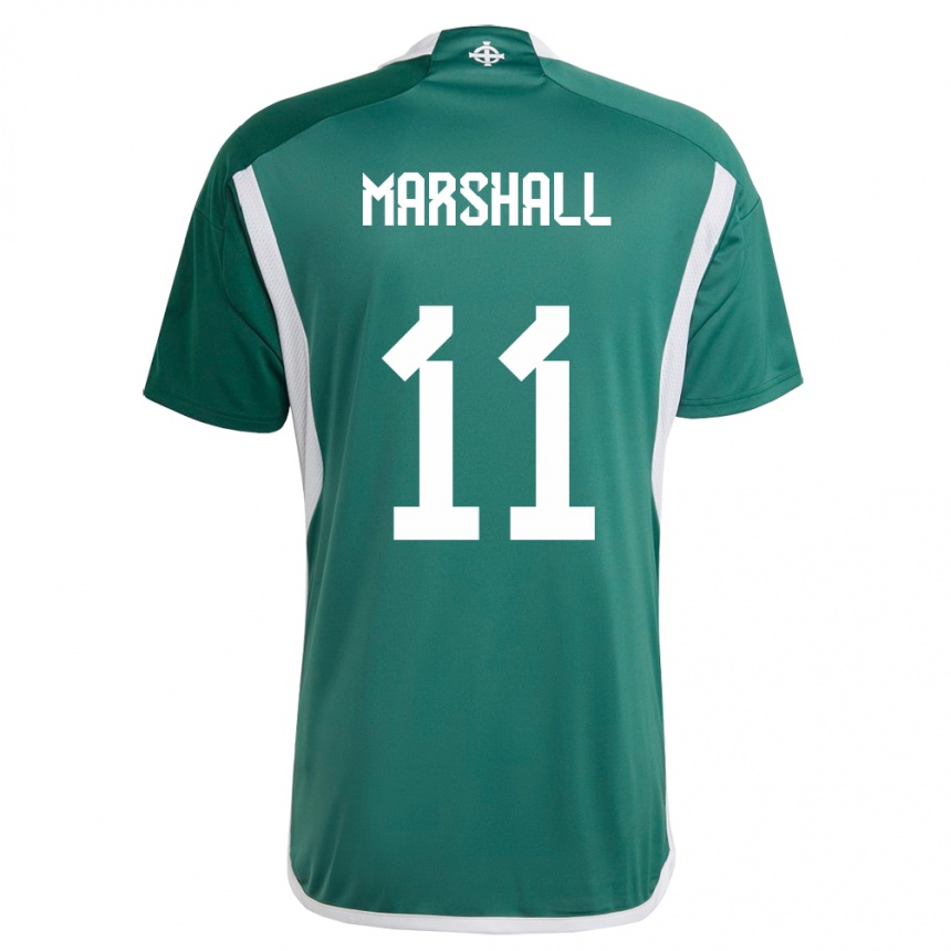 Niño Fútbol Camiseta Irlanda Del Norte Callum Marshall #11 Verde 1ª Equipación 24-26 Argentina