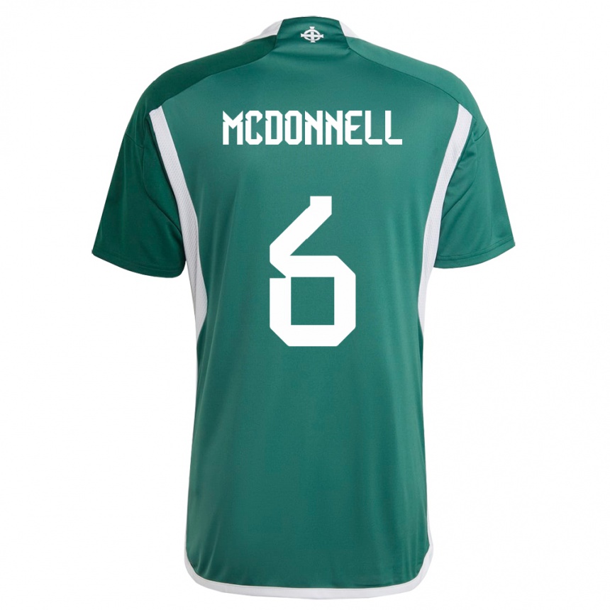 Niño Fútbol Camiseta Irlanda Del Norte Jamie Mcdonnell #6 Verde 1ª Equipación 24-26 Argentina