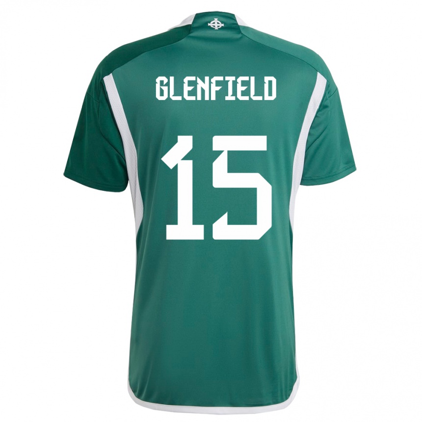 Niño Fútbol Camiseta Irlanda Del Norte Sam Glenfield #15 Verde 1ª Equipación 24-26 Argentina