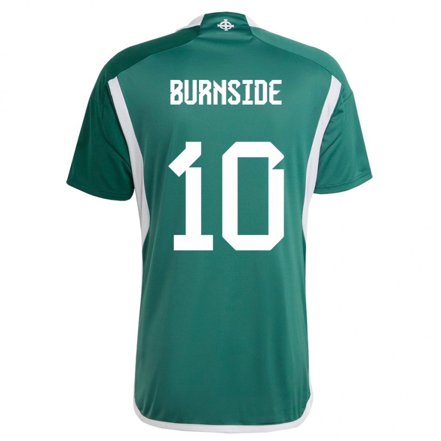 Niño Fútbol Camiseta Irlanda Del Norte Callum Burnside #10 Verde 1ª Equipación 24-26 Argentina