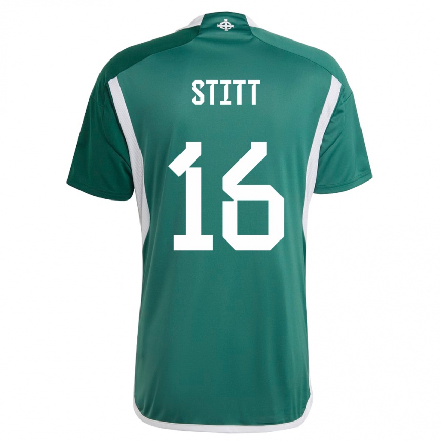 Niño Fútbol Camiseta Irlanda Del Norte Dylan Stitt #16 Verde 1ª Equipación 24-26 Argentina