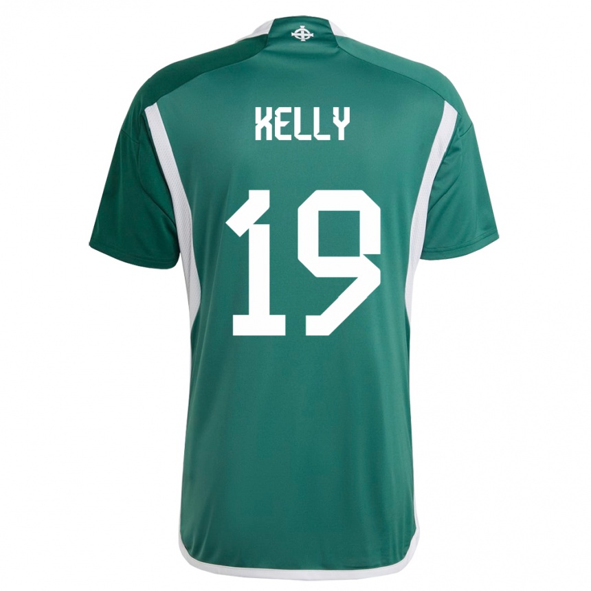 Niño Fútbol Camiseta Irlanda Del Norte Oscar Kelly #19 Verde 1ª Equipación 24-26 Argentina