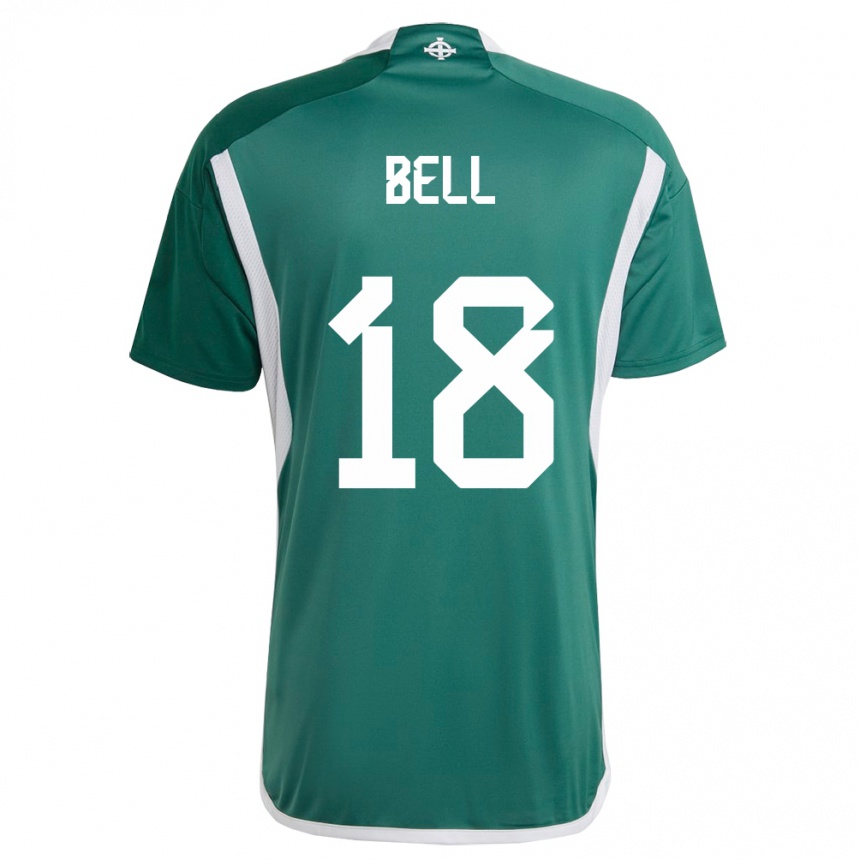 Niño Fútbol Camiseta Irlanda Del Norte Megan Bell #18 Verde 1ª Equipación 24-26 Argentina