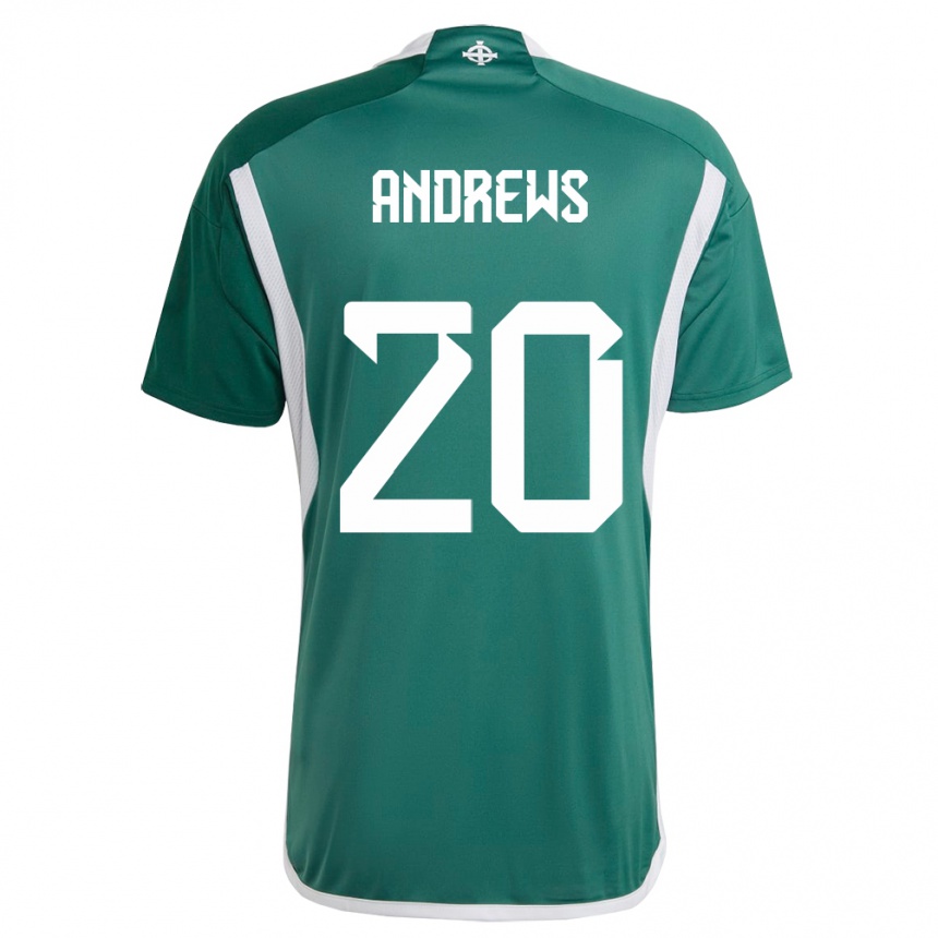 Niño Fútbol Camiseta Irlanda Del Norte Joely Andrews #20 Verde 1ª Equipación 24-26 Argentina