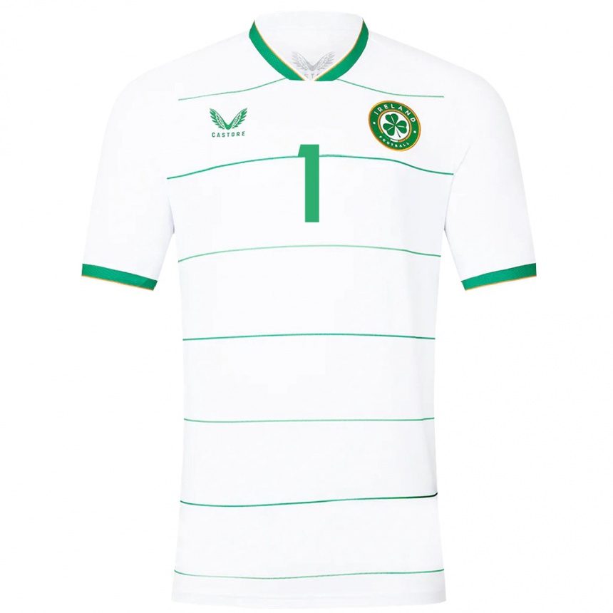 Niño Fútbol Camiseta Irlanda Naoisha Mcaloon #1 Blanco 2ª Equipación 24-26 Argentina