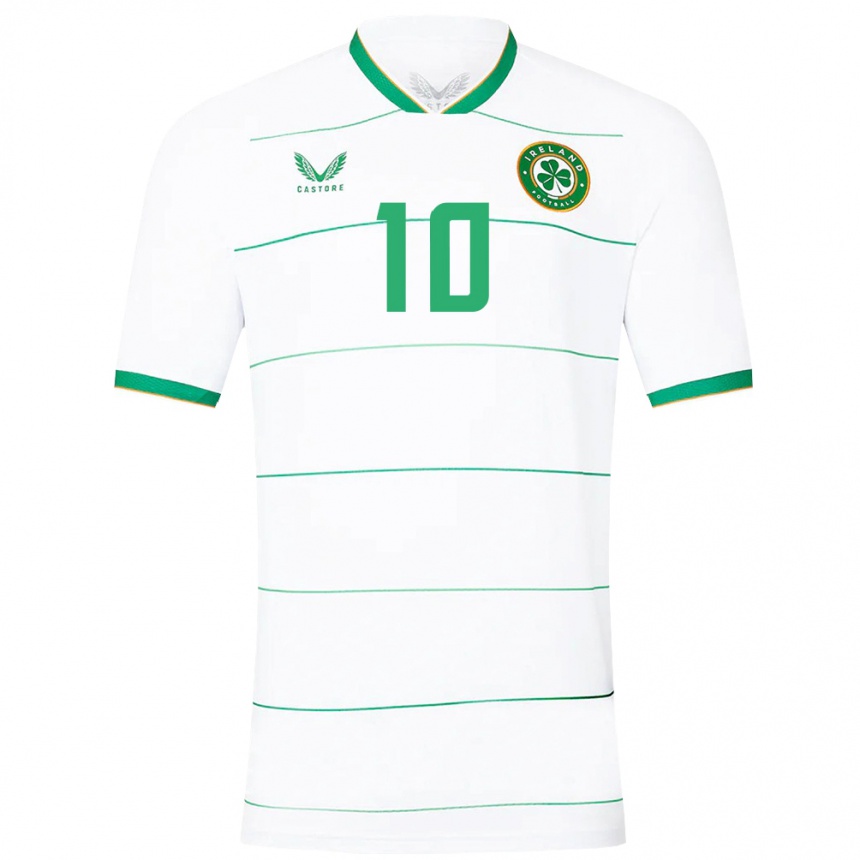 Niño Fútbol Camiseta Irlanda Harry Vaughan #10 Blanco 2ª Equipación 24-26 Argentina