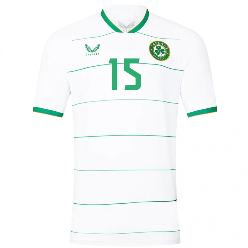 Niño Fútbol Camiseta Irlanda Kyle Fitzgerald #15 Blanco 2ª Equipación 24-26 Argentina