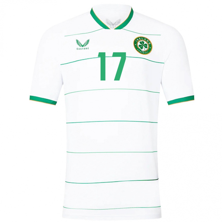 Niño Fútbol Camiseta Irlanda Darius Lipsiuc #17 Blanco 2ª Equipación 24-26 Argentina