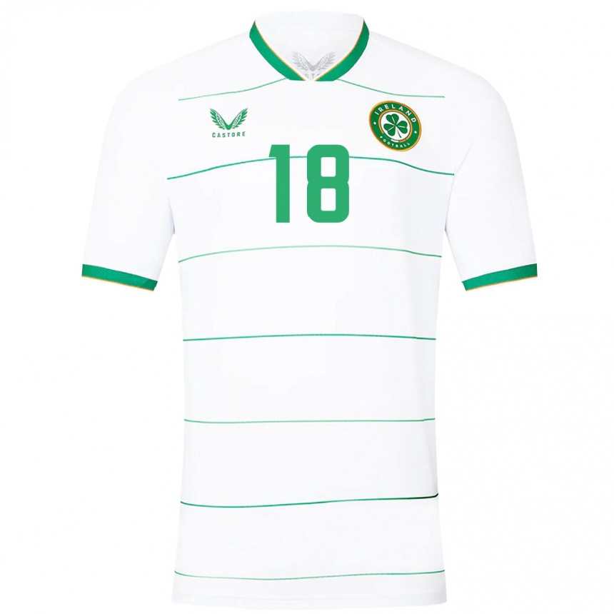 Niño Fútbol Camiseta Irlanda Christy Grogan #18 Blanco 2ª Equipación 24-26 Argentina