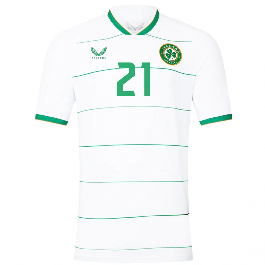 Niño Fútbol Camiseta Irlanda Sean Grehan #21 Blanco 2ª Equipación 24-26 Argentina