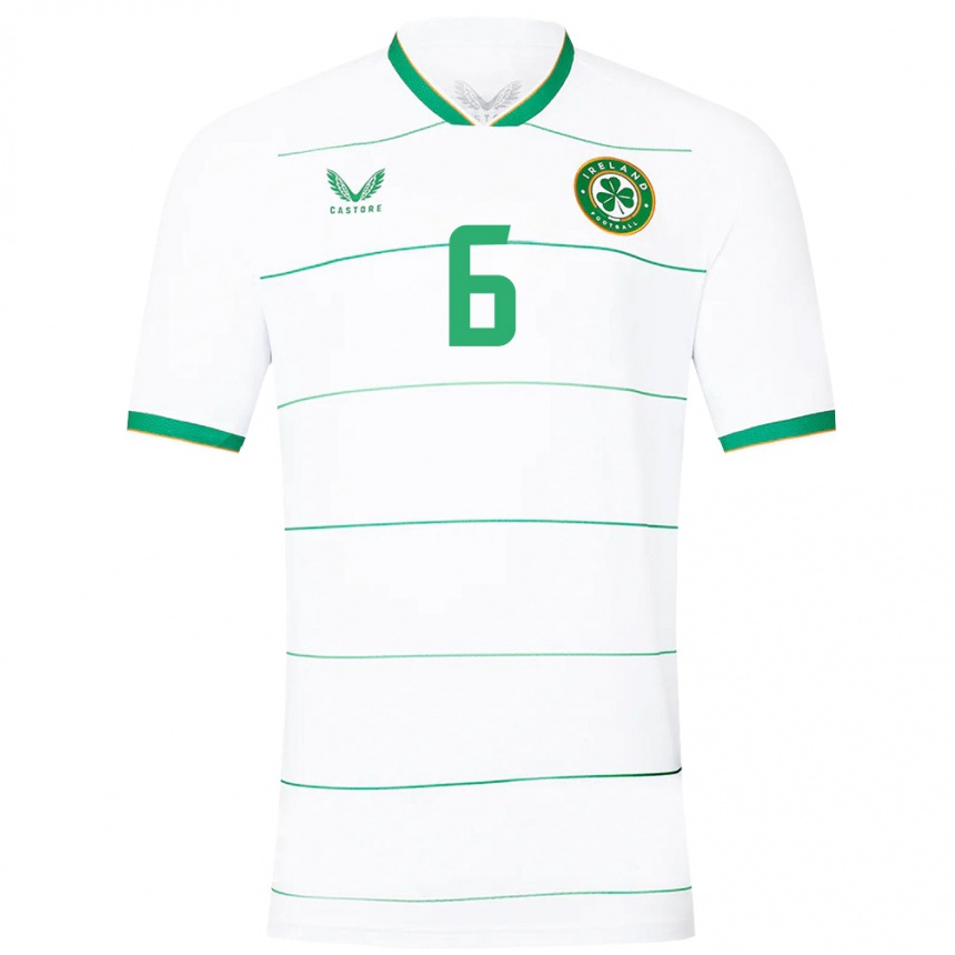 Niño Fútbol Camiseta Irlanda Luke O'donnell #6 Blanco 2ª Equipación 24-26 Argentina