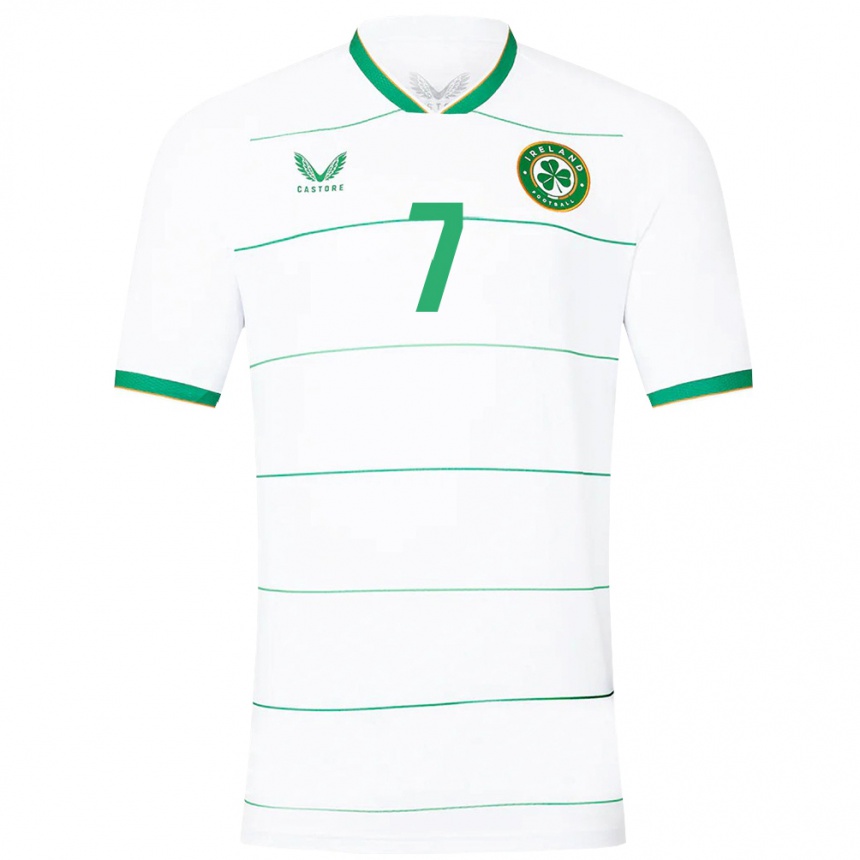 Niño Fútbol Camiseta Irlanda Tom Bloxham #7 Blanco 2ª Equipación 24-26 Argentina