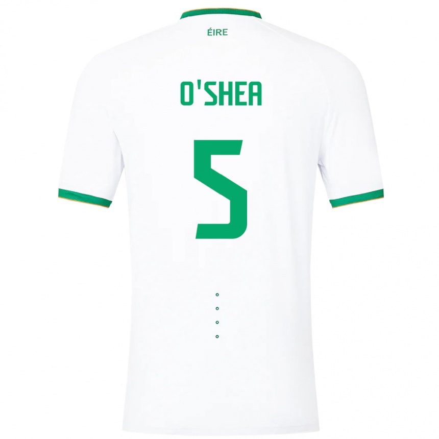 Niño Fútbol Camiseta Irlanda Dara O'shea #5 Blanco 2ª Equipación 24-26 Argentina