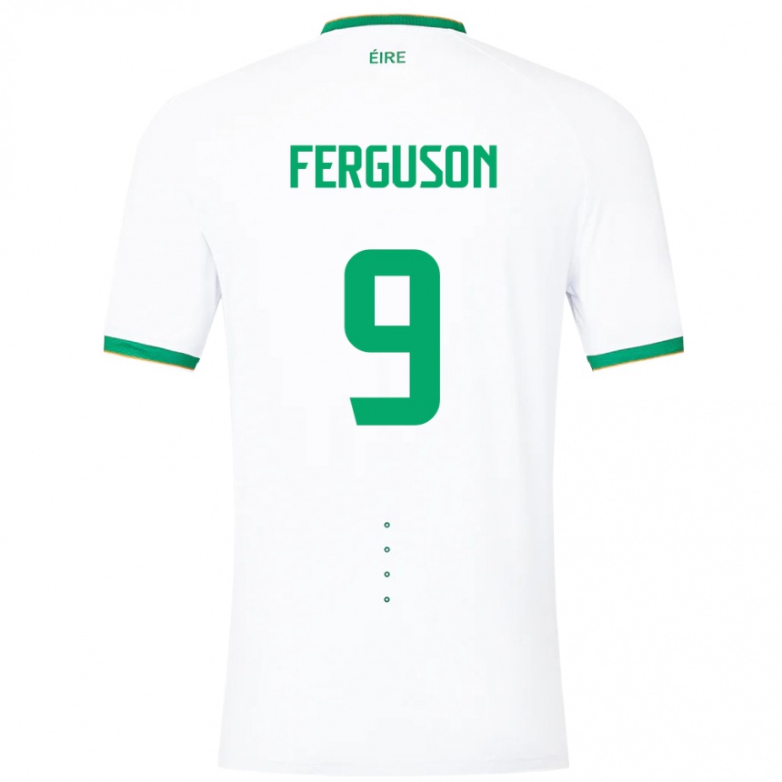 Niño Fútbol Camiseta Irlanda Evan Ferguson #9 Blanco 2ª Equipación 24-26 Argentina