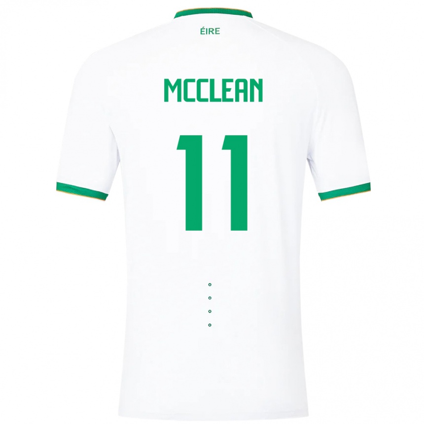 Niño Fútbol Camiseta Irlanda James Mcclean #11 Blanco 2ª Equipación 24-26 Argentina