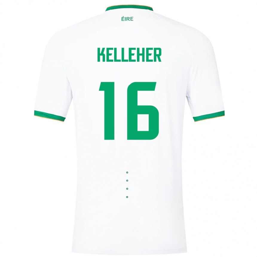 Niño Fútbol Camiseta Irlanda Caoimhín Kelleher #16 Blanco 2ª Equipación 24-26 Argentina