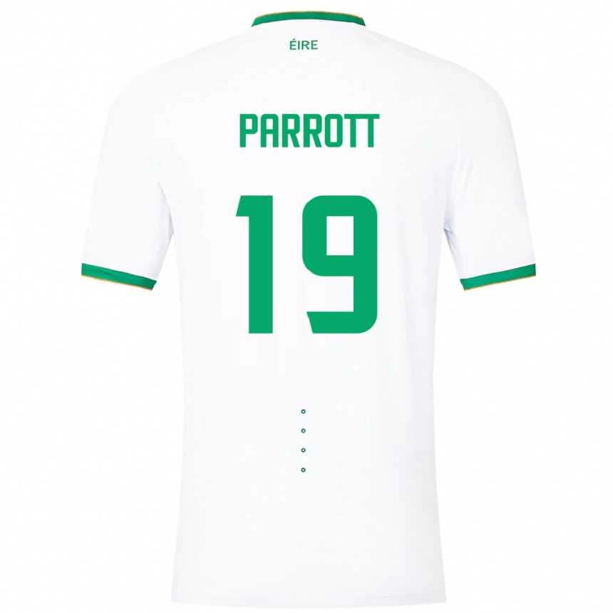 Niño Fútbol Camiseta Irlanda Troy Parrott #19 Blanco 2ª Equipación 24-26 Argentina