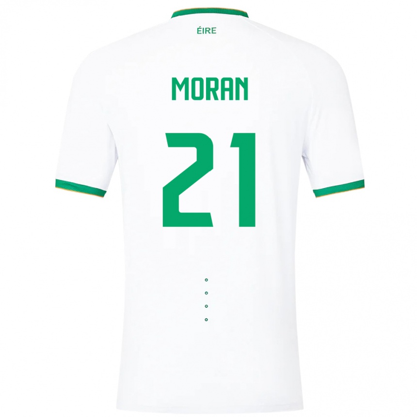 Niño Fútbol Camiseta Irlanda Andy Moran #21 Blanco 2ª Equipación 24-26 Argentina