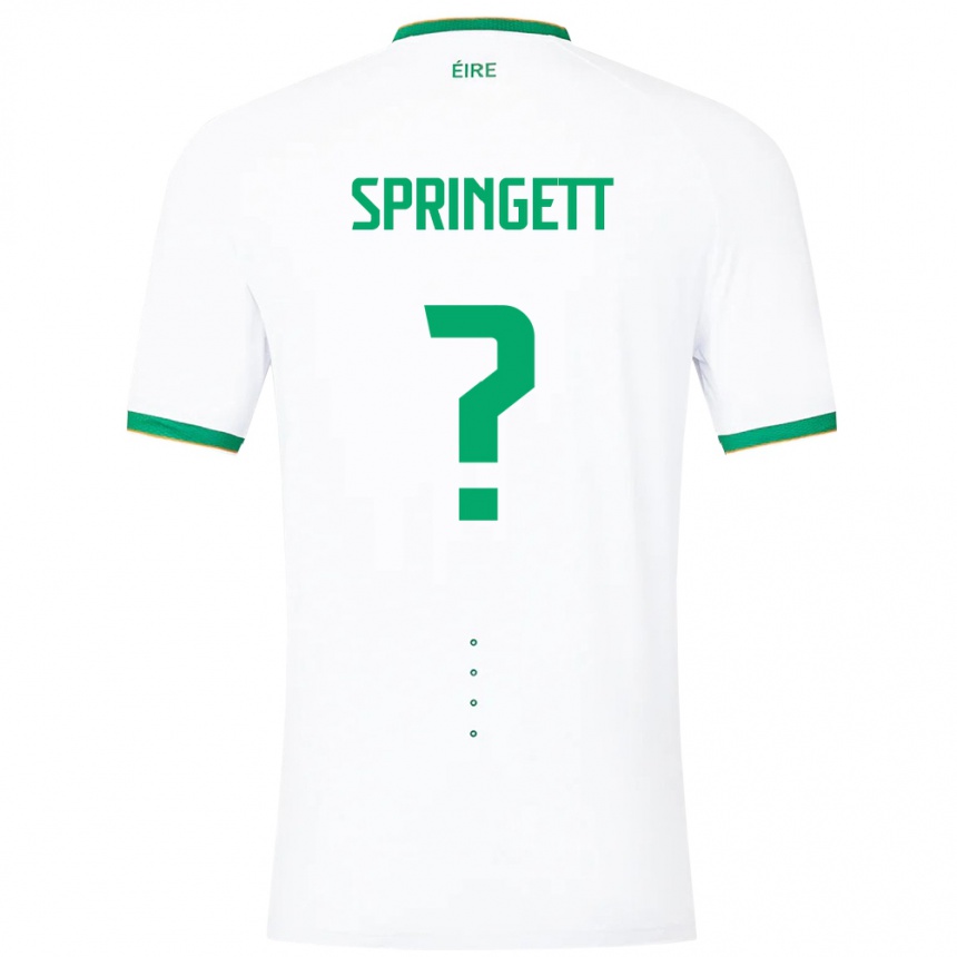 Niño Fútbol Camiseta Irlanda Tony Springett #0 Blanco 2ª Equipación 24-26 Argentina