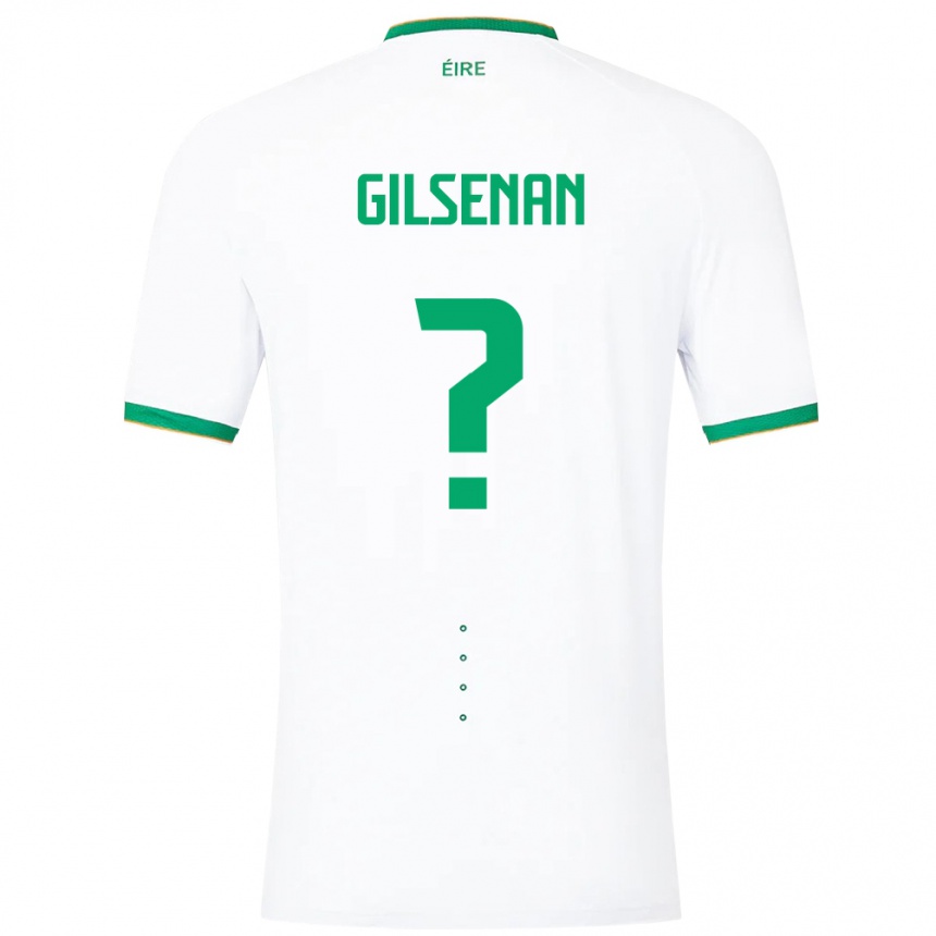 Niño Fútbol Camiseta Irlanda Zak Gilsenan #0 Blanco 2ª Equipación 24-26 Argentina