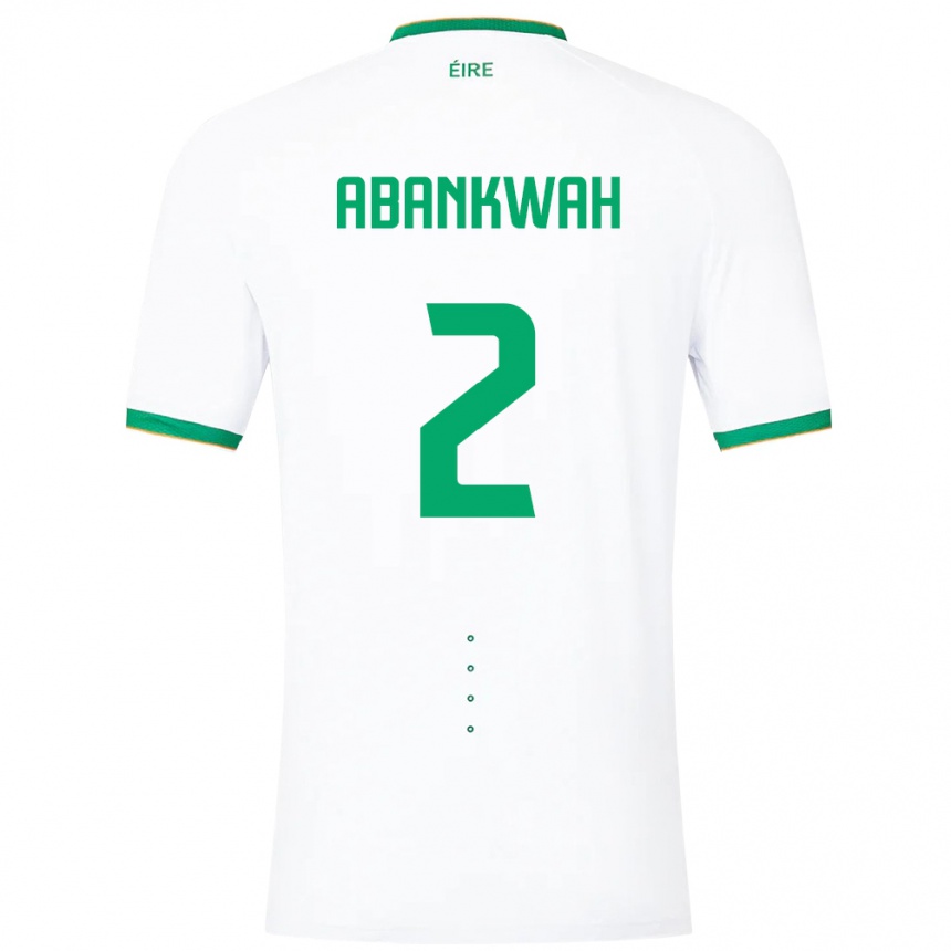 Niño Fútbol Camiseta Irlanda James Abankwah #2 Blanco 2ª Equipación 24-26 Argentina