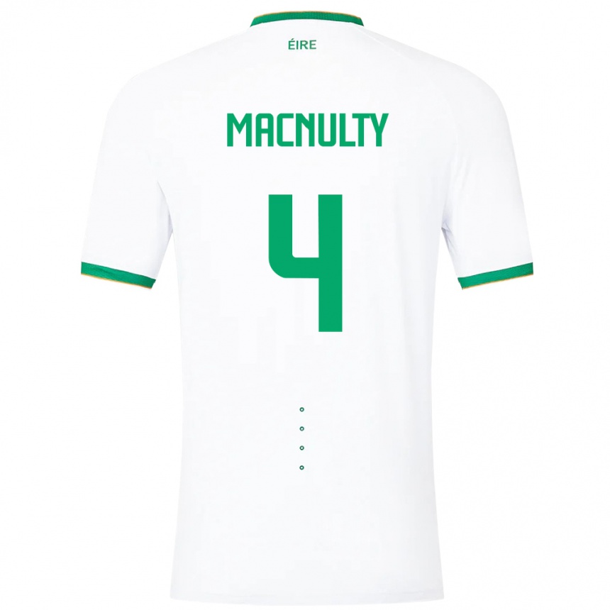 Niño Fútbol Camiseta Irlanda Anselmo García Macnulty #4 Blanco 2ª Equipación 24-26 Argentina