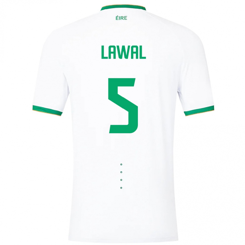 Niño Fútbol Camiseta Irlanda Bosun Lawal #5 Blanco 2ª Equipación 24-26 Argentina