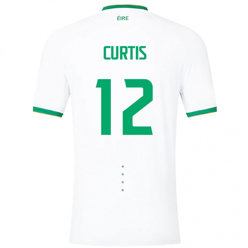 Niño Fútbol Camiseta Irlanda Sam Curtis #12 Blanco 2ª Equipación 24-26 Argentina