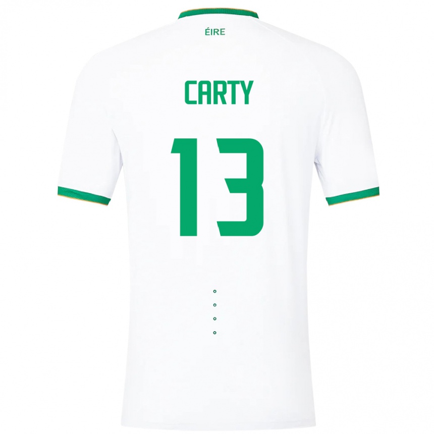 Niño Fútbol Camiseta Irlanda Conor Carty #13 Blanco 2ª Equipación 24-26 Argentina