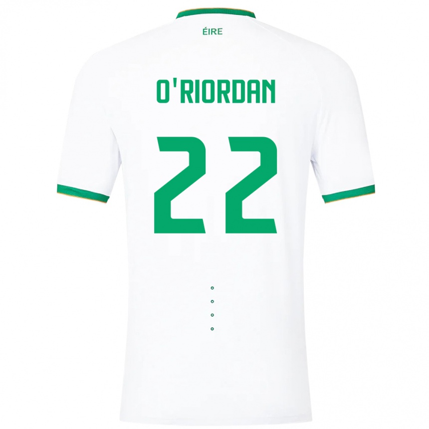 Niño Fútbol Camiseta Irlanda Connor O'riordan #22 Blanco 2ª Equipación 24-26 Argentina