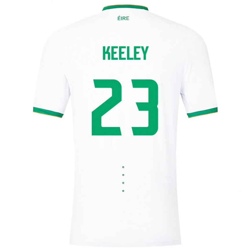 Niño Fútbol Camiseta Irlanda Josh Keeley #23 Blanco 2ª Equipación 24-26 Argentina