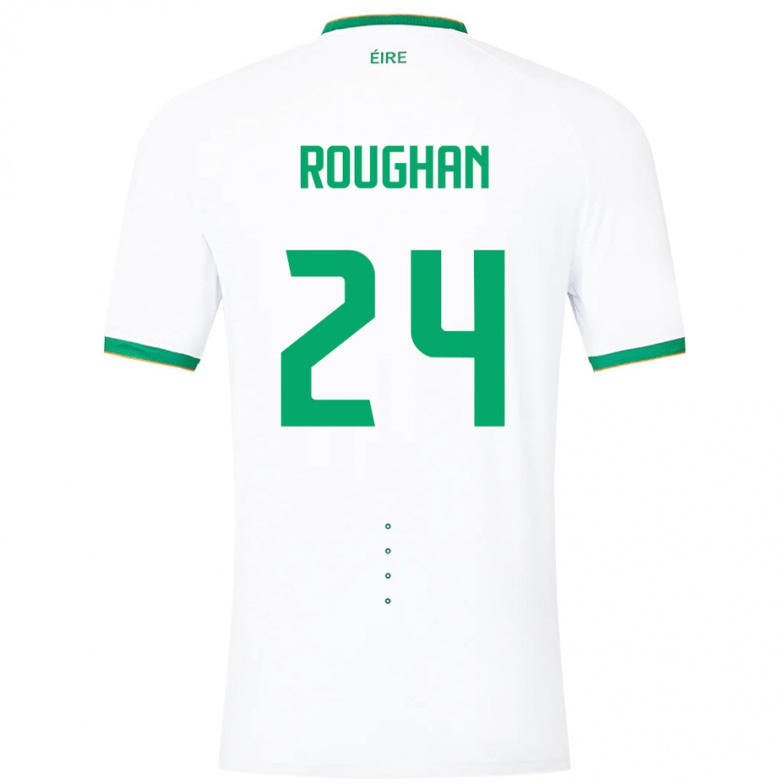 Niño Fútbol Camiseta Irlanda Sean Roughan #24 Blanco 2ª Equipación 24-26 Argentina