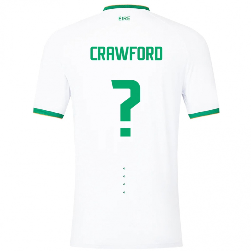 Niño Fútbol Camiseta Irlanda James Crawford #0 Blanco 2ª Equipación 24-26 Argentina