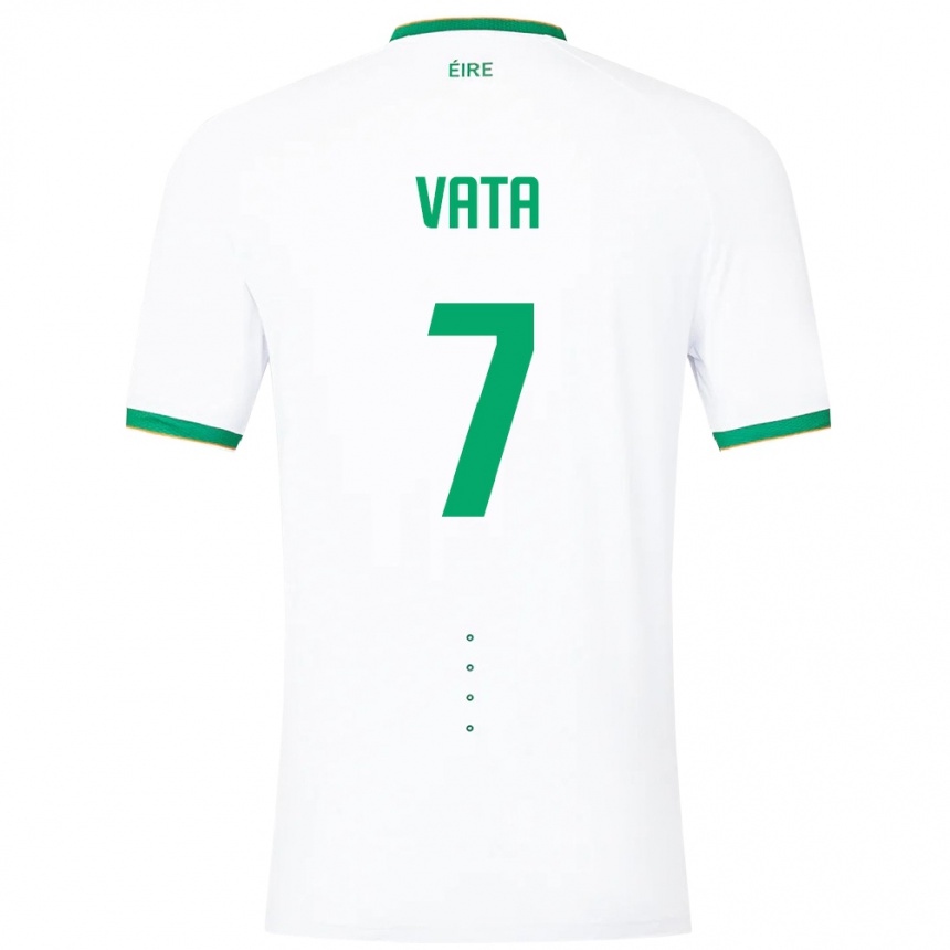 Niño Fútbol Camiseta Irlanda Rocco Vata #7 Blanco 2ª Equipación 24-26 Argentina