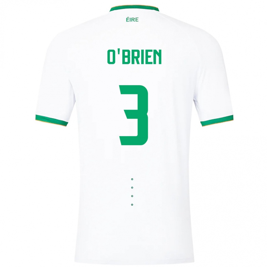 Niño Fútbol Camiseta Irlanda Luke O'brien #3 Blanco 2ª Equipación 24-26 Argentina