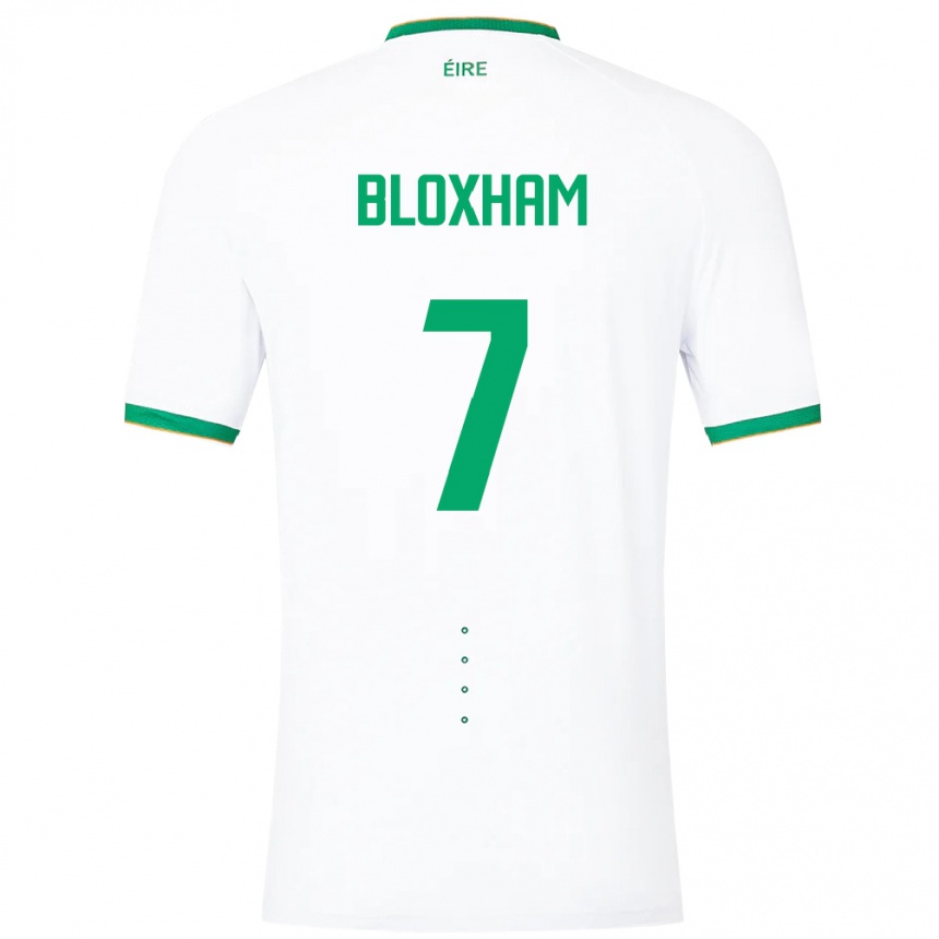 Niño Fútbol Camiseta Irlanda Tom Bloxham #7 Blanco 2ª Equipación 24-26 Argentina