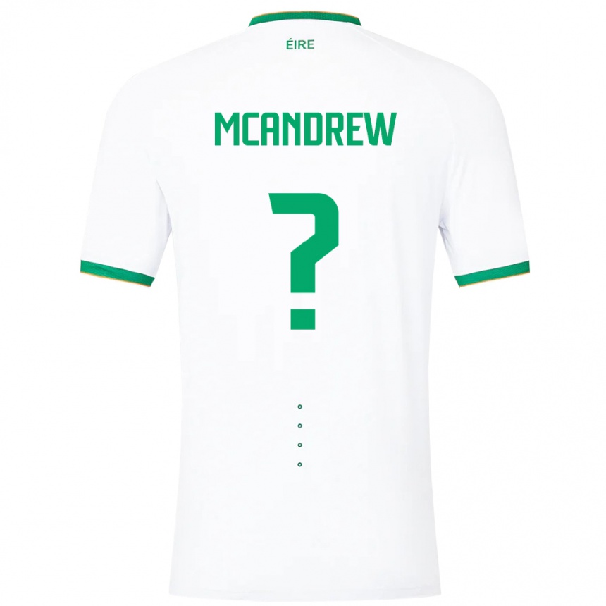 Niño Fútbol Camiseta Irlanda Niall Mcandrew #0 Blanco 2ª Equipación 24-26 Argentina