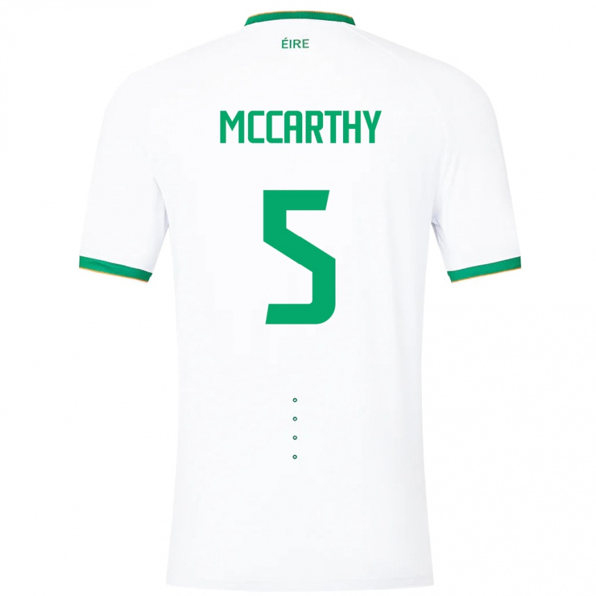 Niño Fútbol Camiseta Irlanda Taylor Mccarthy #5 Blanco 2ª Equipación 24-26 Argentina