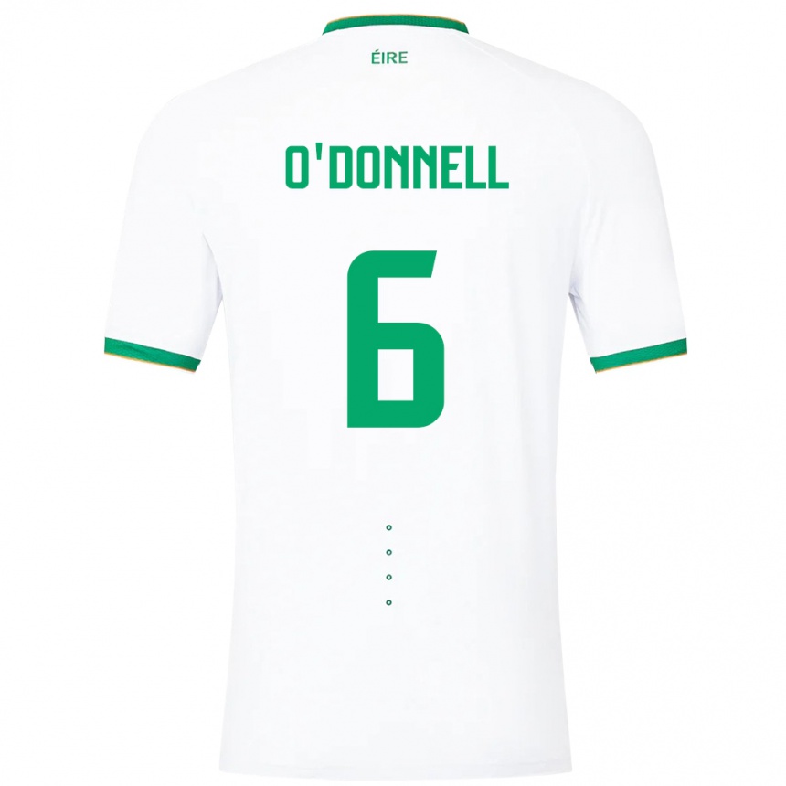 Niño Fútbol Camiseta Irlanda Luke O'donnell #6 Blanco 2ª Equipación 24-26 Argentina