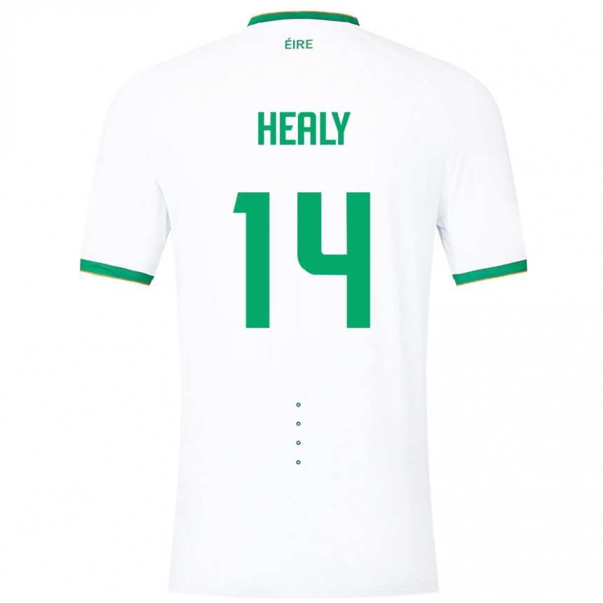 Niño Fútbol Camiseta Irlanda Freya Healy #14 Blanco 2ª Equipación 24-26 Argentina