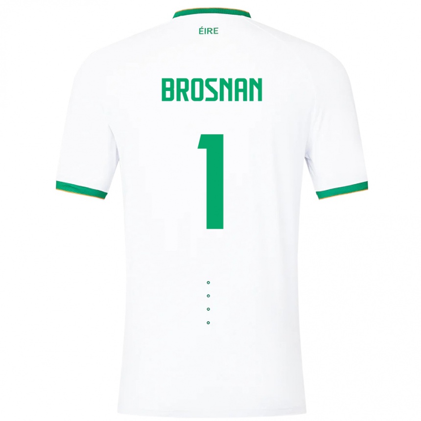 Niño Fútbol Camiseta Irlanda Courtney Brosnan #1 Blanco 2ª Equipación 24-26 Argentina