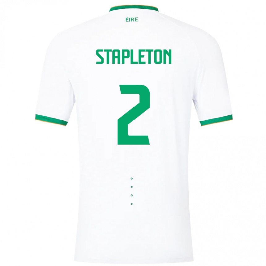 Niño Fútbol Camiseta Irlanda Jessie Stapleton #2 Blanco 2ª Equipación 24-26 Argentina