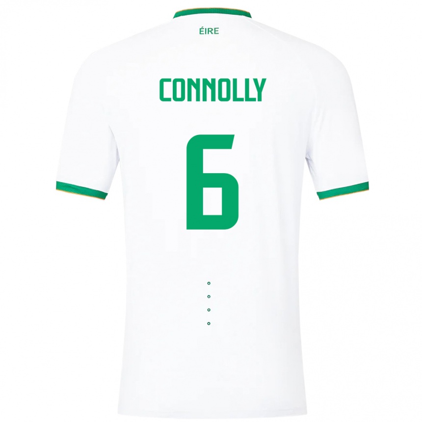 Niño Fútbol Camiseta Irlanda Megan Connolly #6 Blanco 2ª Equipación 24-26 Argentina