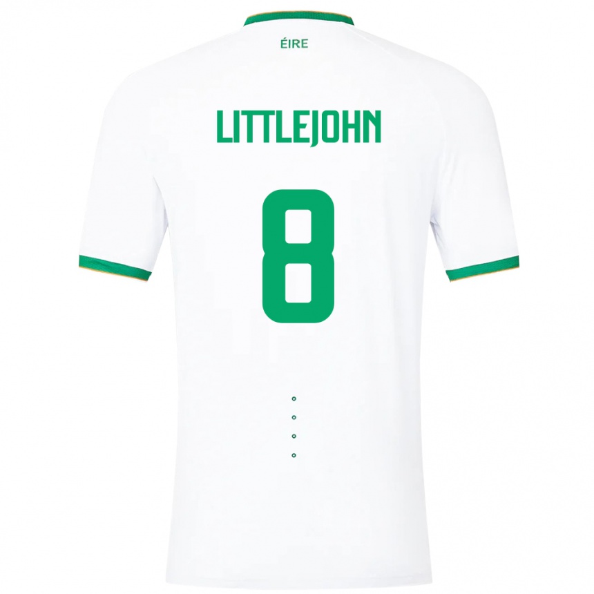 Niño Fútbol Camiseta Irlanda Ruesha Littlejohn #8 Blanco 2ª Equipación 24-26 Argentina