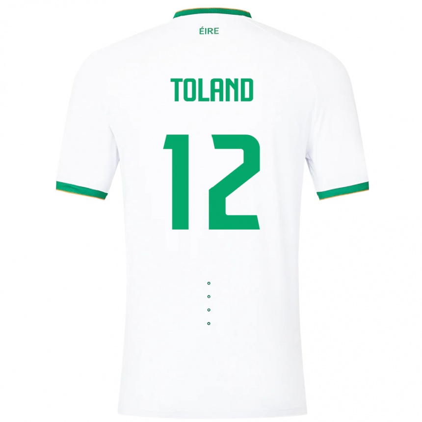 Niño Fútbol Camiseta Irlanda Tyler Toland #12 Blanco 2ª Equipación 24-26 Argentina