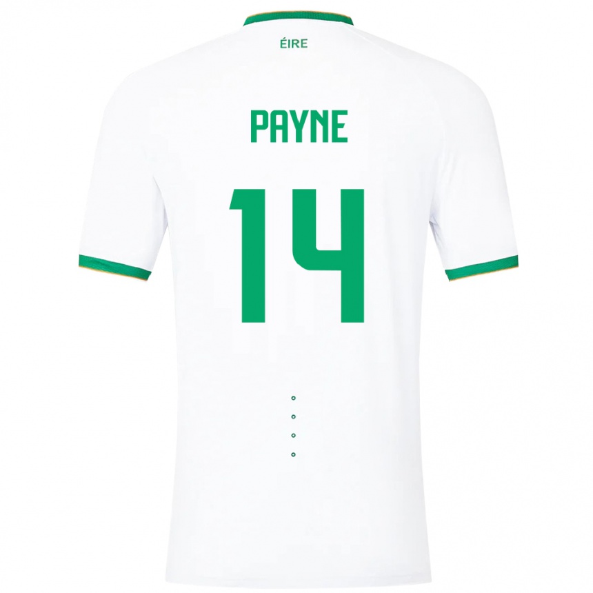 Niño Fútbol Camiseta Irlanda Heather Payne #14 Blanco 2ª Equipación 24-26 Argentina