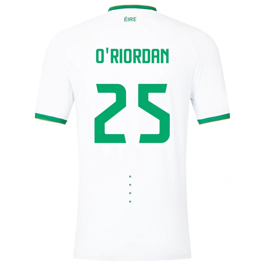 Niño Fútbol Camiseta Irlanda Claire O'riordan #25 Blanco 2ª Equipación 24-26 Argentina