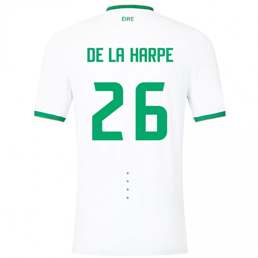 Niño Fútbol Camiseta Irlanda Deborah-Anne De La Harpe #26 Blanco 2ª Equipación 24-26 Argentina